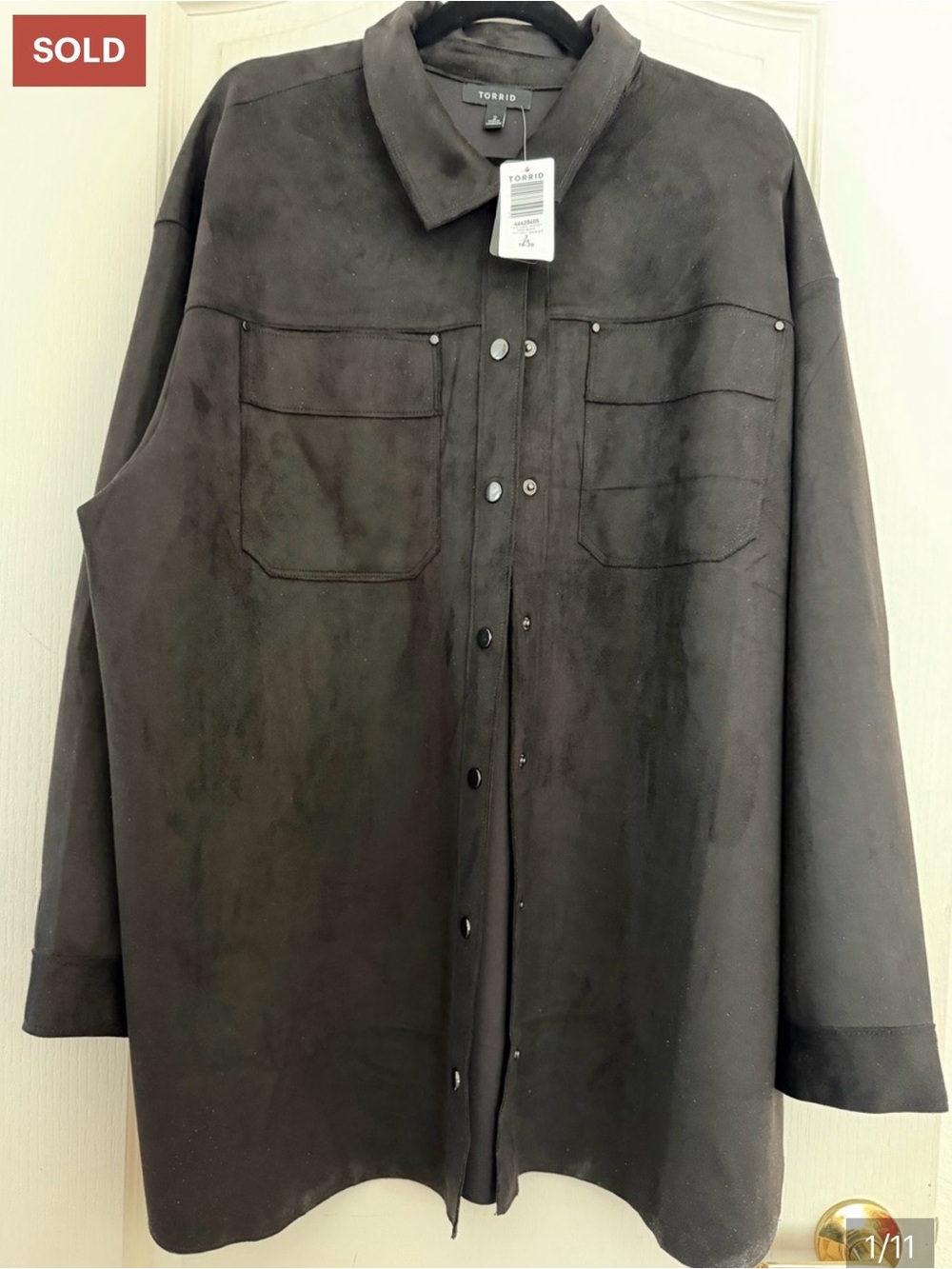 Torrid faux suede shirt 2X NWT